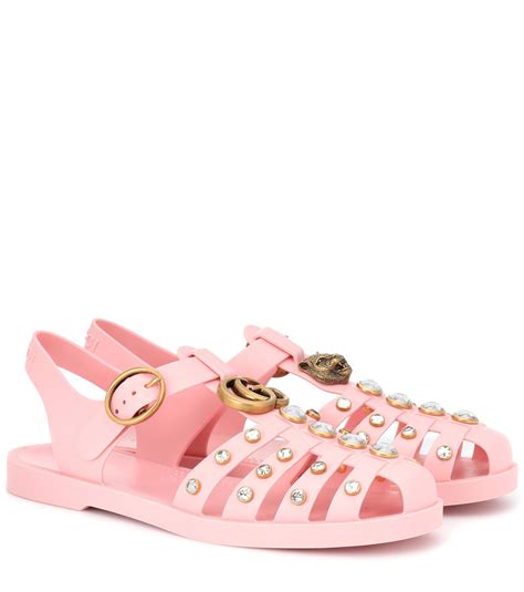 sandale plateforme gucci|Gucci platform jelly sandals.